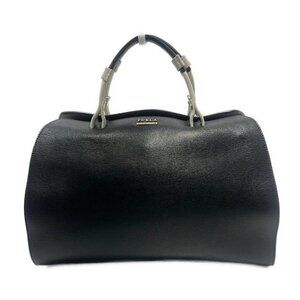 FURLA - Black Cream Leather Handbag